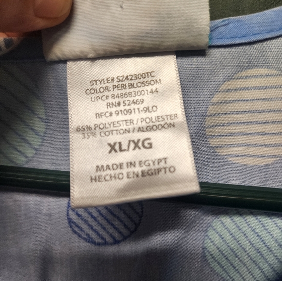 Women's SB Scrubs- Size XL- Blue/Green striped circles - Picture 5 of 5